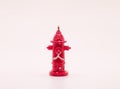 Red Fire Hydrant with Silver Chains