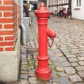 Red fire hydrant Royalty Free Stock Photo