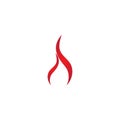 Red fire icon template vector Royalty Free Stock Photo