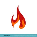 Red Fire Icon Vector Logo Template Illustration Design. Vector EPS 10 Royalty Free Stock Photo