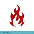 Red Fire Icon Vector Logo Template Illustration Design. Vector EPS 10 Royalty Free Stock Photo