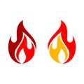 Red Fire Logo Template Illustration Design. Vector EPS 10 Royalty Free Stock Photo