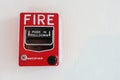 a fire notifier on the wall Royalty Free Stock Photo