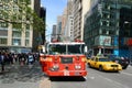 Red Fire Truck in New York City Royalty Free Stock Photo