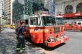 Red Fire Truck in New York City Royalty Free Stock Photo