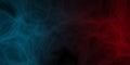 Red fire versus blue ice dynamic abstract background with star texture