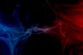 Red fire versus blue ice dynamic abstract background with star texture