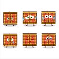 Red firecracker string cartoon character with sad expression