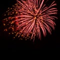 Red firework explosion Royalty Free Stock Photo