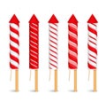 Red Firework Rockets Royalty Free Stock Photo