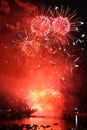 Red Fireworks Royalty Free Stock Photo