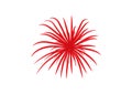 Red fireworks clipart design illustrated for artwork Royalty Free Stock Photo