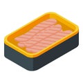 Red fish can icon isometric vector. Sardine herring Royalty Free Stock Photo