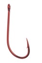 Red Fish Hook Macro Isolated