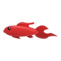 Red fish icon, cartoon style Royalty Free Stock Photo