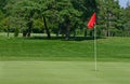 Red Flag Golf Course Royalty Free Stock Photo