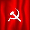 Red flag of soviet union. Symbol of the socialist republics