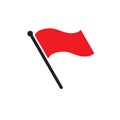 Red flag start finish icon vector Royalty Free Stock Photo