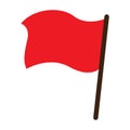 Red flag vector object icon Royalty Free Stock Photo