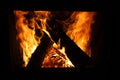 Red flame.Fireplace.Cozy warm place.home hearth.heating the house