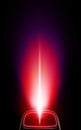 Red flame of a modern torch