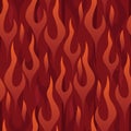 Red Flames Seamless Repeating Pattern Vector Illustration