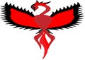 Red flaming wild epic phoenix original logo.