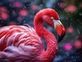 Red flamingo bird  Made With Generative AI illustration Royalty Free Stock Photo