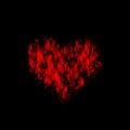 Red flamy Valentine Heart Royalty Free Stock Photo