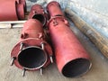 Red flange expansion joints for heating main