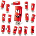 Red flash drives