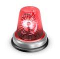 Red flasher icon. Isolated on white Royalty Free Stock Photo