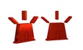 Red Flasher siren icon isolated on transparent background. Emergency flashing siren.