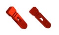 Red Flashlight icon isolated on transparent background.