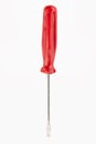 Red flat head screwdriver isolated on white background. File contains clipping path Royalty Free Stock Photo