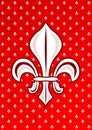 Red Fleur de Lys Royalty Symbol