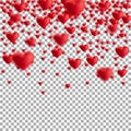 Red floating hearts