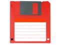 Red floppy disk Royalty Free Stock Photo