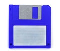 Red floppy disk with blank label Royalty Free Stock Photo
