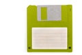 Red floppy disk with blank label Royalty Free Stock Photo