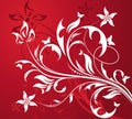 Red floral background Royalty Free Stock Photo