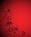 Red floral background