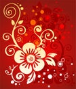 Red floral background