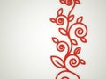 Red floral motive