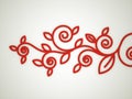 Red floral ornamental motive Royalty Free Stock Photo