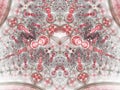 Red floral valentine themed fractal pattern