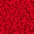 Red floral wallpaper (seamless vector) Royalty Free Stock Photo