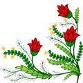 Red flower ornament