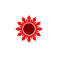 Red Flower Ornament Logo Template Illustration Design. Vector EPS 10 Royalty Free Stock Photo