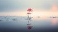 Alone In Stillness: A Dreamy Minimalistic Macro Photography Royalty Free Stock Photo